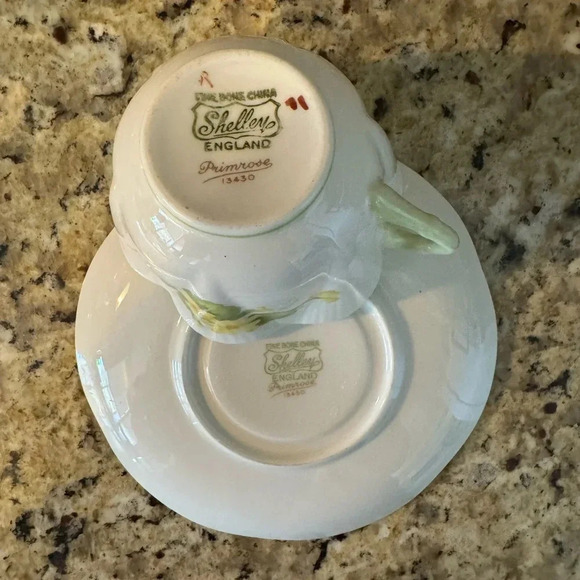 Shelley Primrose Dainty Shape Flat Cup and Saucer Set - Picture 3 of 3